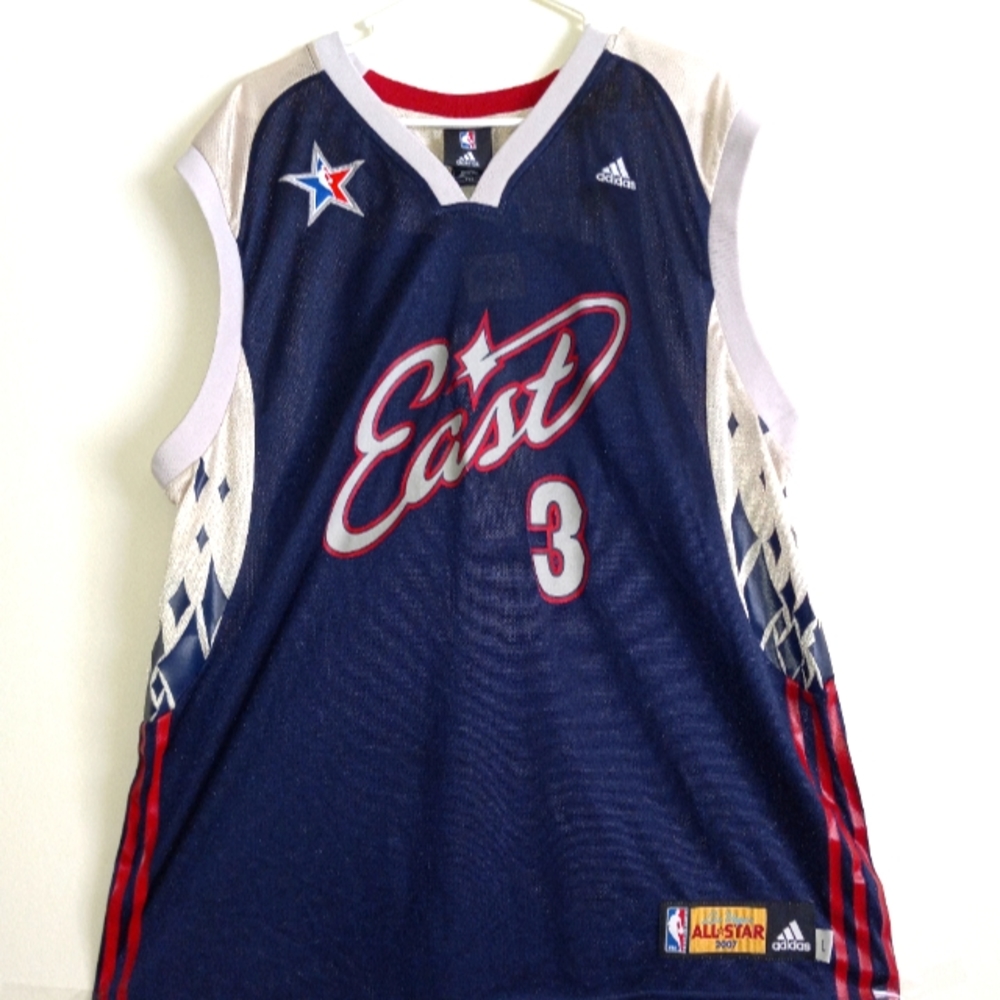 Authentic Rare Adidas NBA Las Vegas All Star 2007 Miami Heat Jersey, Blue,Size L